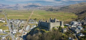 Harlech Aerial Mid Castles Historic sites